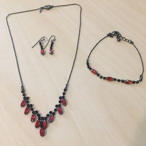 NWOT Red/Black 3 Piece Set